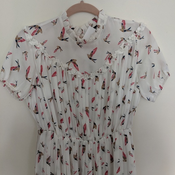 Bird Print Dress - Picture 3 of 7